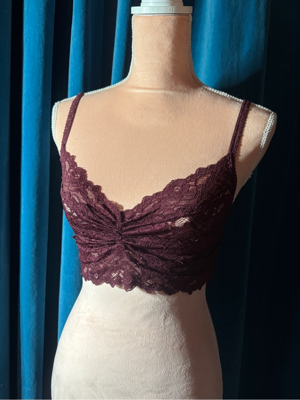 Lace Bralette - Burgundy Lace Camisole
